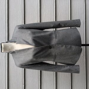 Loft Notched Collar Single Button Blazer Jacket | Loft Herringbone Blazer